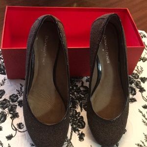 Donald Pliner flats with a 1” wedge round toe